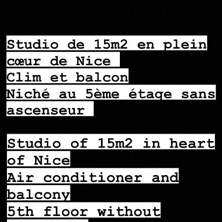 Plein Coeur De 24 24h 7 7j Appartamento Nizza