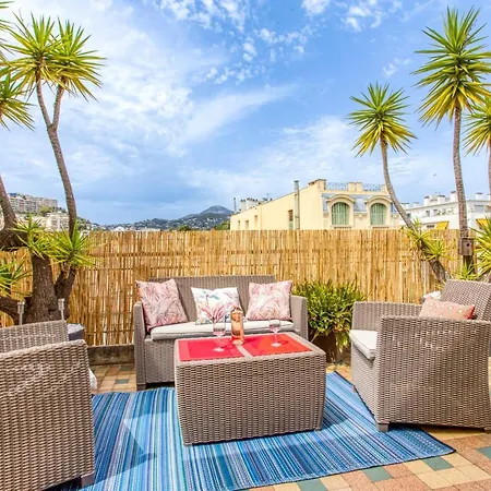 Le Mantega - F2 Moderne,centre Ville, 2 Grandes Terrasses,climatisation, Ascenseur Nice