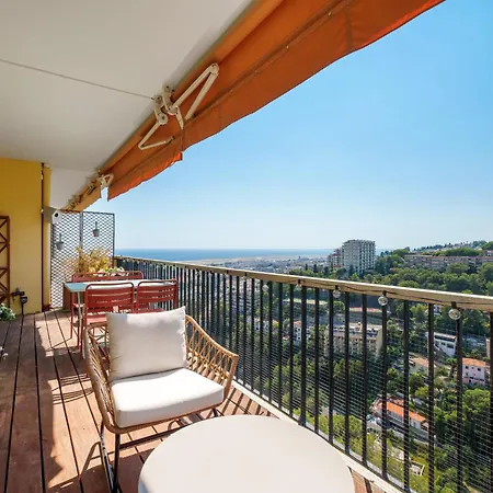 Apartment Renting - Abbaye - Luxury Penthouse Sea View Pool Tennis Parking Nice