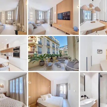 Nestor&jeeves - Palmiers Terrasse - - Terrace Apartment
