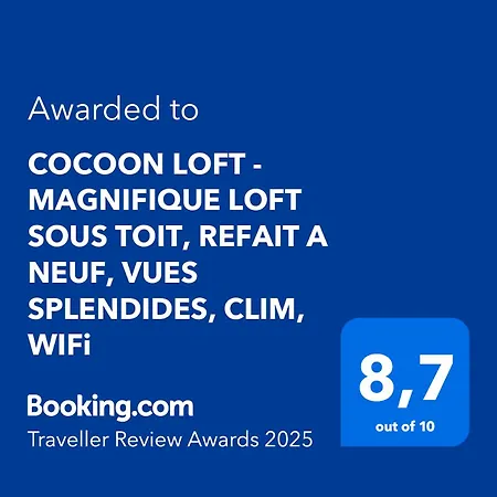 Cocoon Loft - Magnifique Loft Sous Toit, Refait A Neuf, Vues Splendides, Clim, Wifi Apartament