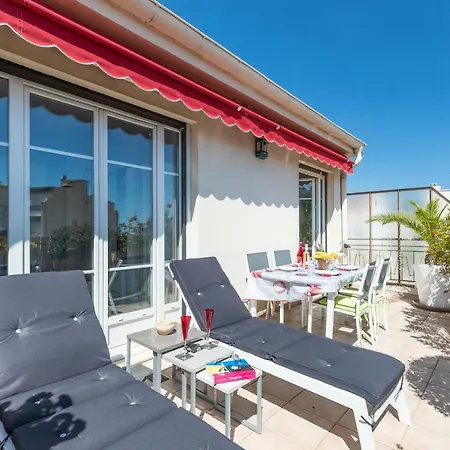 Le Mantega - F2 Moderne,centre Ville, 2 Grandes Terrasses,climatisation, Ascenseur Appartement Nice