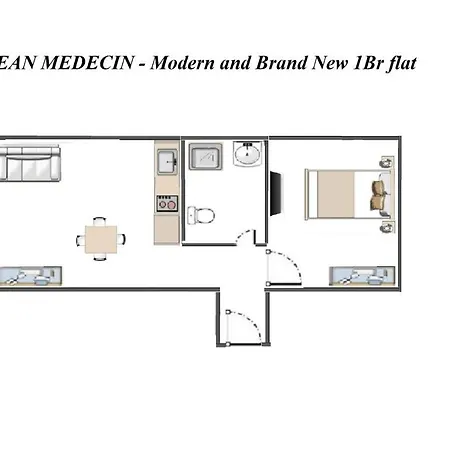 Jean Medecin - Modern And Brand New 1br Flat *