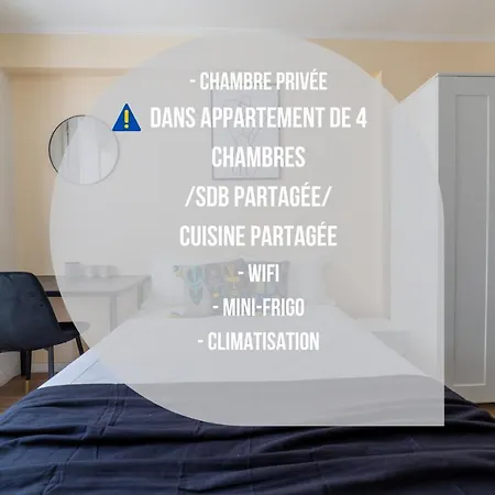 Riviera 4 Aeroport Wifi Climatisation Partage Apartment Nice