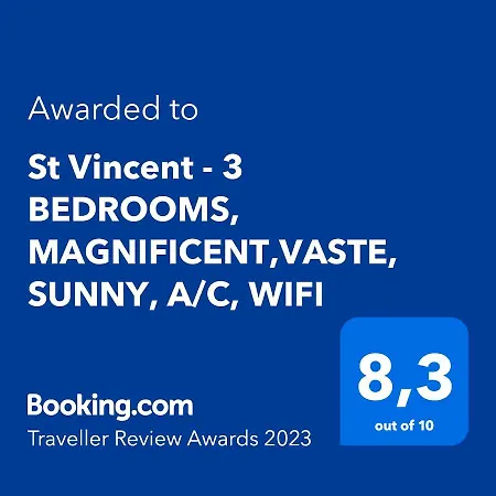 St Vincent - 3 Bedrooms, Magnificent,vaste, Sunny, A/c, Wifi