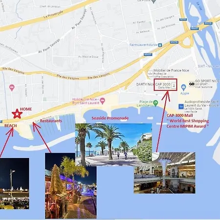 Apartment En Bord De Avec Piscine - Jusqu'a 6 Personnes Nice
