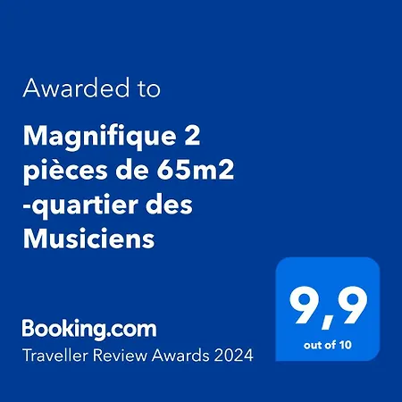 Magnifique 2 Pieces De 65m2 -quartier Des Musiciens Apartment Nice
