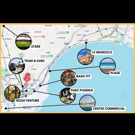 Daire Grand Appartement, 2 Ou 3 Ou 4 Pieces, Tramway Sur Place, Proche Gare Sncf St Augustin 5 Min, Aeroport A 7 Min, Ou Allianz Riviera 10 Min, Palais Nikaia 2 Min , Supermarche Sur Place, Parking Possible Si Disponible Ou Payant A 1000 Metre Nice