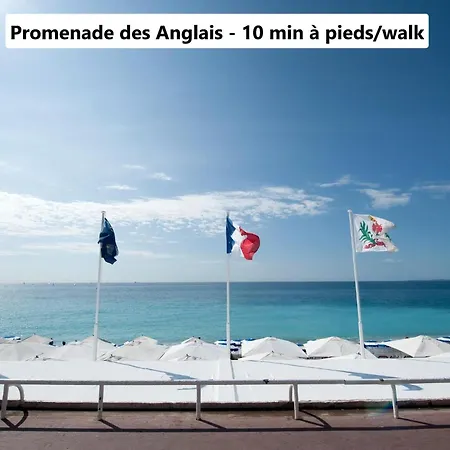 Big Flat - Le Cala - Hypercentre - 4 Chambres, 13 Personnes, Proche Gare Et Parking, Wifi, Air Conditioning L Groupe L Business L Famille Nice
