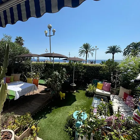 Promenade Des Center Sea And Front Design Flat With Private Garden Apartment *