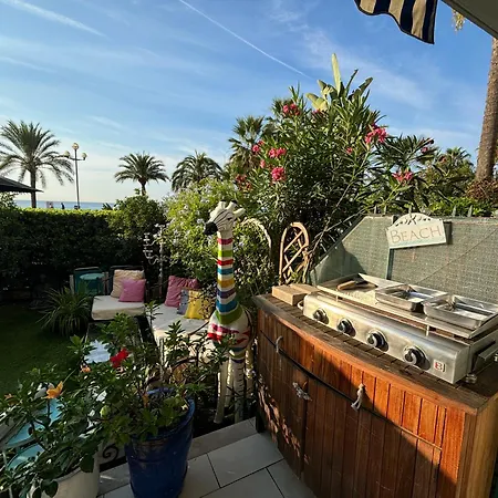 Promenade Des Center Sea And Front Design Flat With Private Garden Apartment *