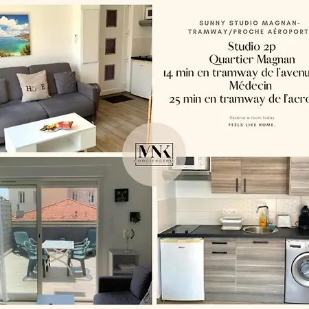 Appartement Sunny - Magnan, Tramway-proche Aeroport Nice