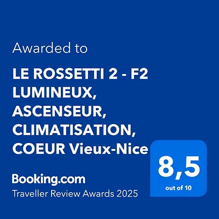 Le Rossetti 2 - F2 Lumineux, Ascenseur, Climatisation, Coeur Vieux-nice Appartement *