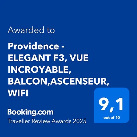 Providence - Elegant F3, Vue Incroyable, Balcon,ascenseur, Wifi Apartment