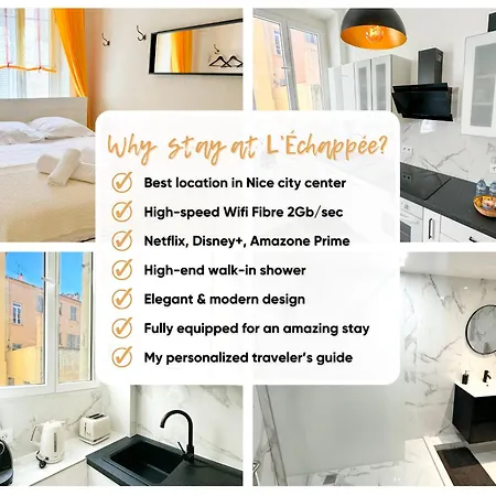 Apartment L'echappee De Riviera I Centre-ville I Climatise I Proche Gare Et I Ideal Couple Et Famille