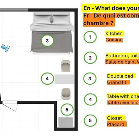 In The Center, Private Bathroom Apartment Nice